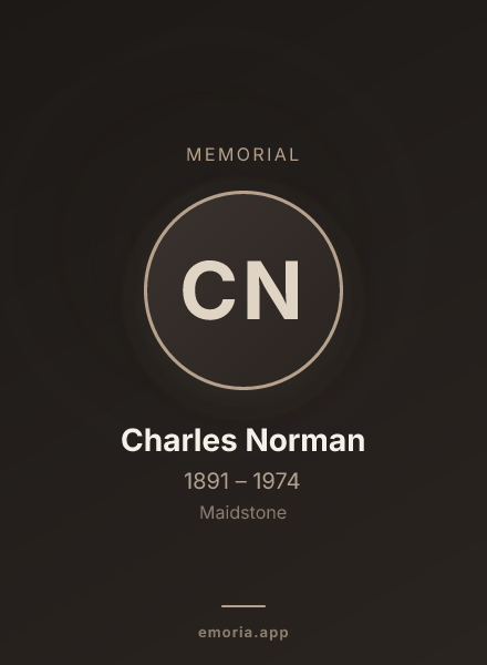Memorial portrait of Charles Norman