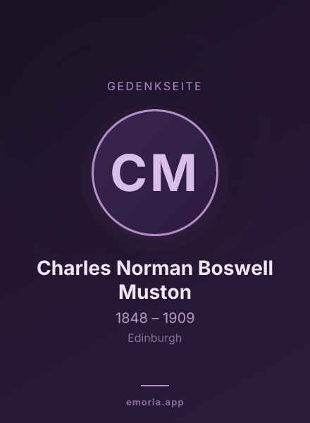 Gedenkportrait von Charles Norman Boswell Muston