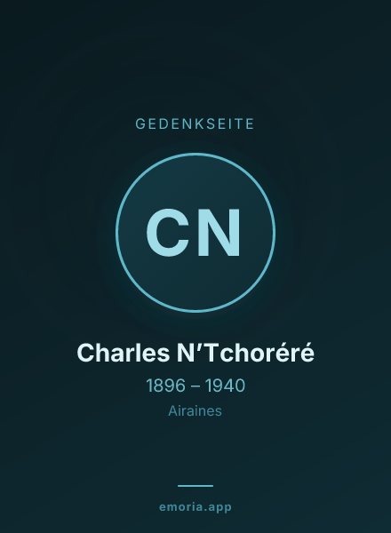 Gedenkportrait von Charles N’Tchoréré