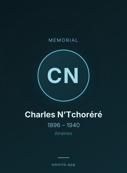Memorial portrait of Charles N’Tchoréré