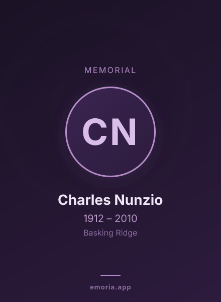 Memorial portrait of Charles Nunzio
