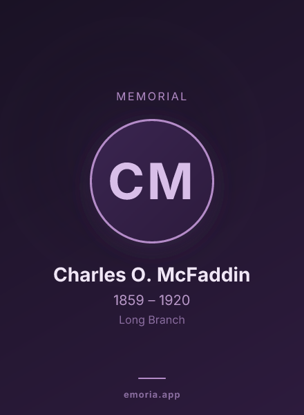 Memorial portrait of Charles O. McFaddin