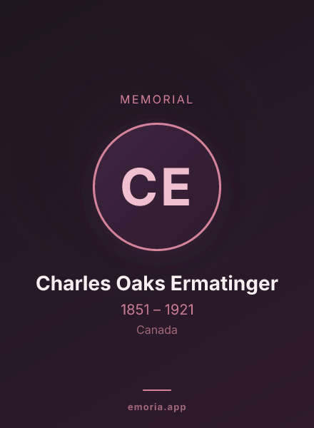 Memorial portrait of Charles Oaks Ermatinger