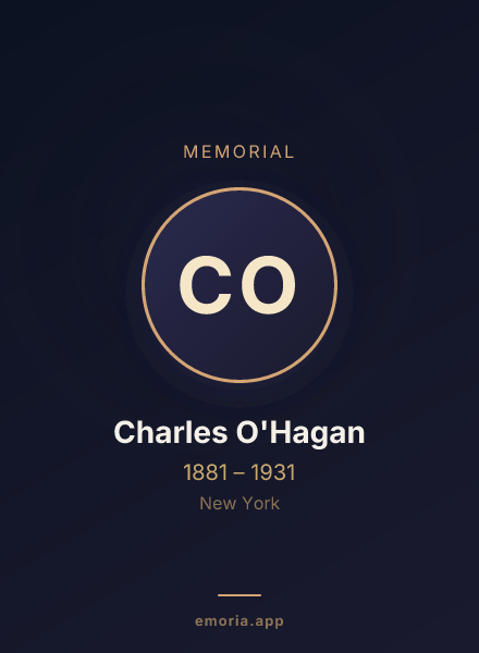 Memorial portrait of Charles O'Hagan