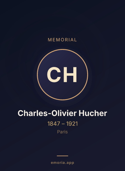 Memorial portrait of Charles-Olivier Hucher