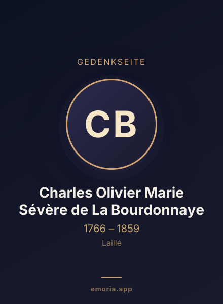 Gedenkportrait von Charles Olivier Marie Sévère de La Bourdonnaye