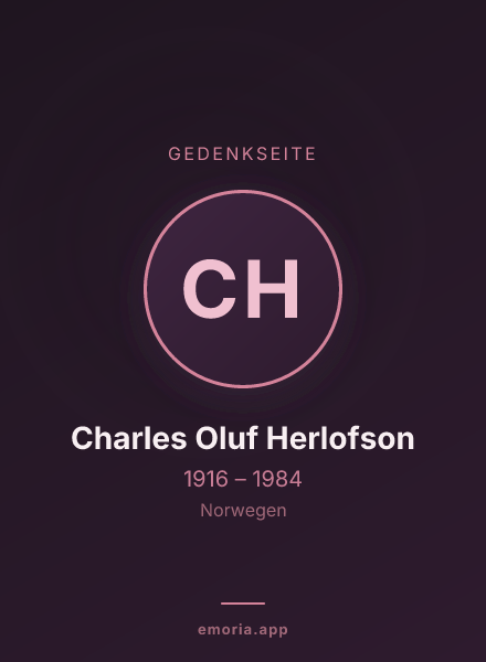 Gedenkportrait von Charles Oluf Herlofson