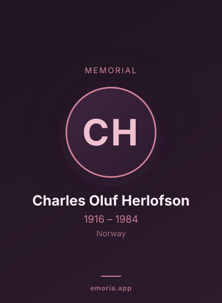 Memorial portrait of Charles Oluf Herlofson