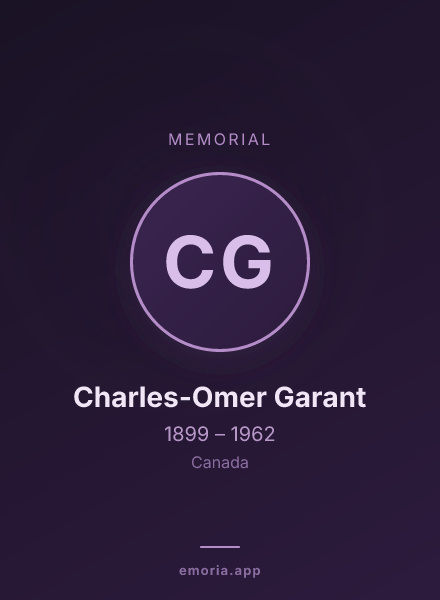 Memorial portrait of Charles-Omer Garant