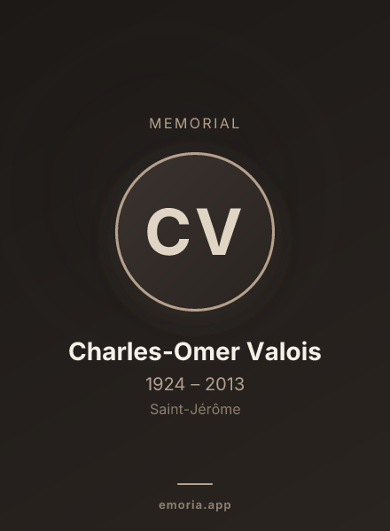 Memorial portrait of Charles-Omer Valois