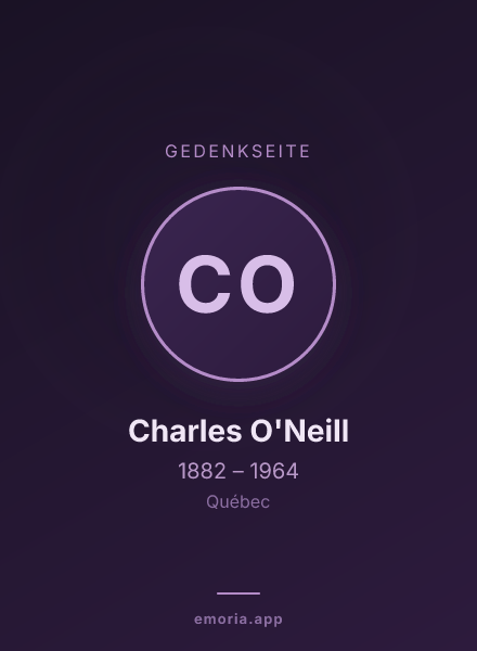 Gedenkportrait von Charles O'Neill