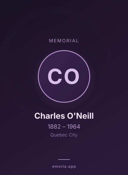Memorial portrait of Charles O'Neill