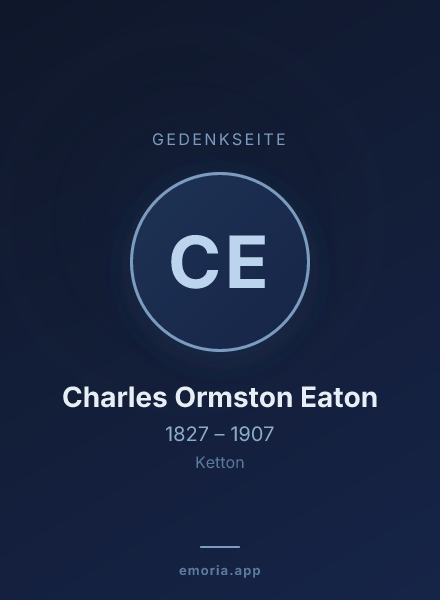 Gedenkportrait von Charles Ormston Eaton