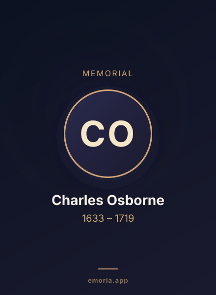 Memorial portrait of Charles Osborne