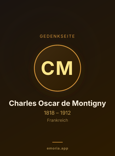 Gedenkportrait von Charles Oscar de Montigny