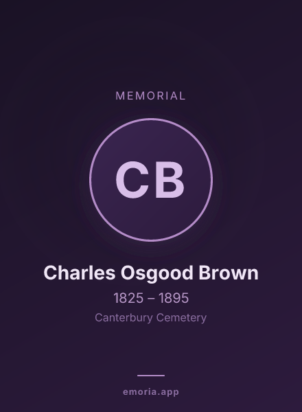 Memorial portrait of Charles Osgood Brown