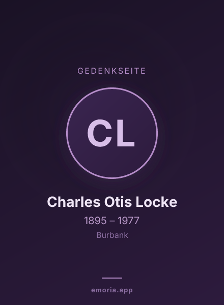 Gedenkportrait von Charles Otis Locke