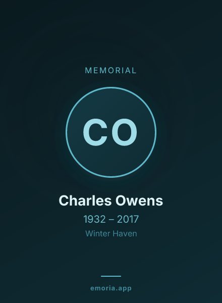 Memorial portrait of Charles Owens