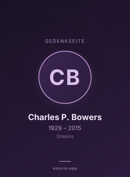 Gedenkportrait von Charles P. Bowers
