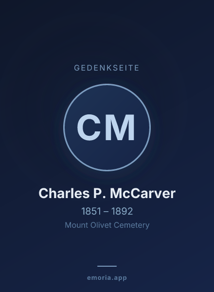 Gedenkportrait von Charles P. McCarver