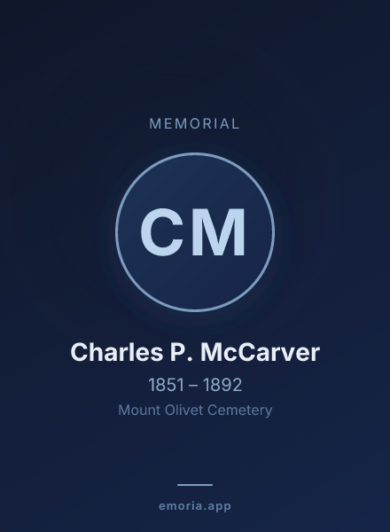 Memorial portrait of Charles P. McCarver