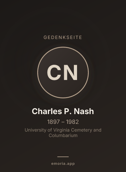 Gedenkportrait von Charles P. Nash