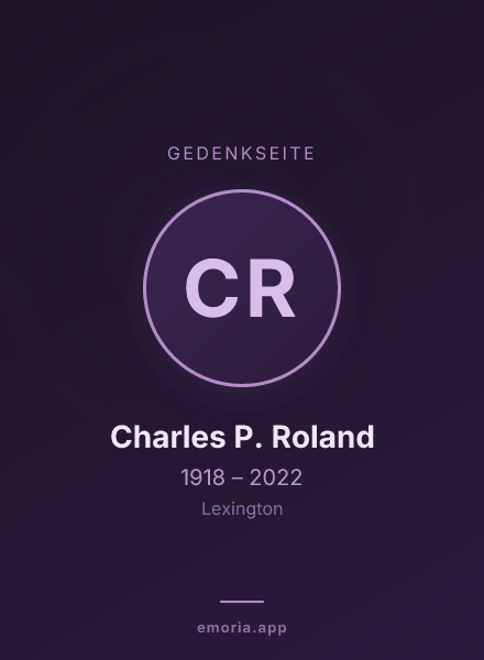 Gedenkportrait von Charles P. Roland