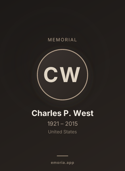 Memorial portrait of Charles P. West