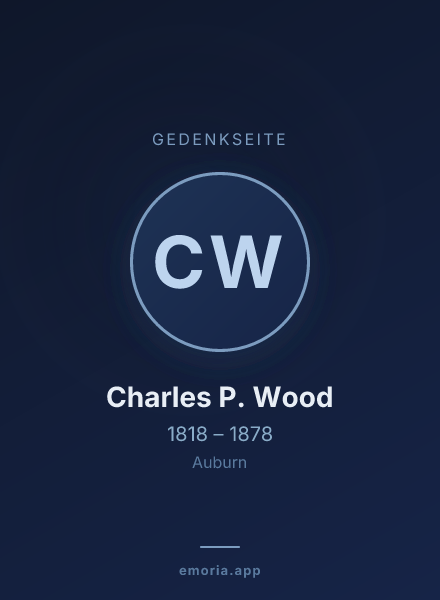 Gedenkportrait von Charles P. Wood