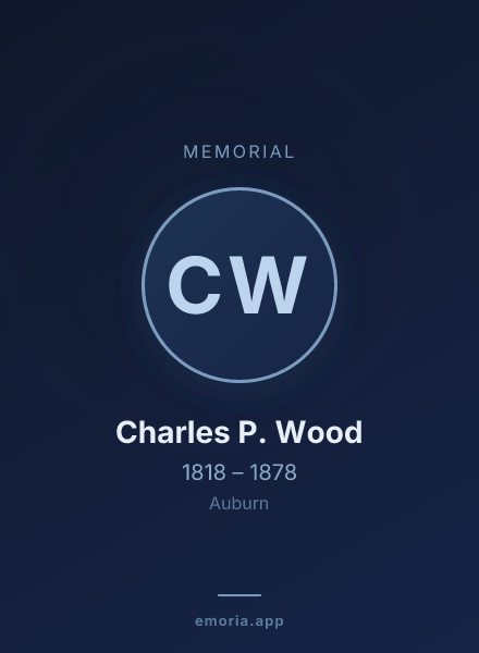 Memorial portrait of Charles P. Wood