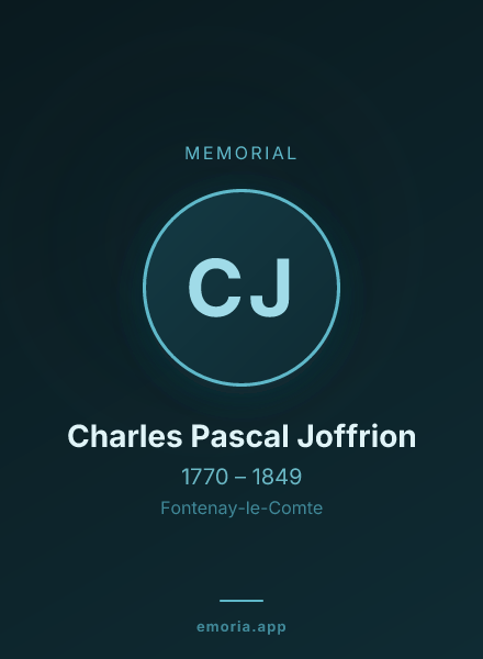 Memorial portrait of Charles Pascal Joffrion