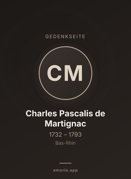 Gedenkportrait von Charles Pascalis de Martignac