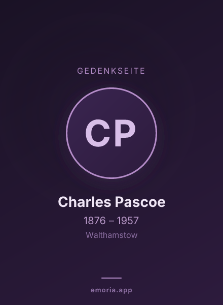 Gedenkportrait von Charles Pascoe