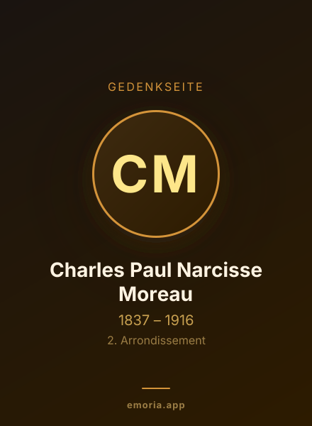 Gedenkportrait von Charles Paul Narcisse Moreau