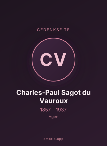 Gedenkportrait von Charles-Paul Sagot du Vauroux