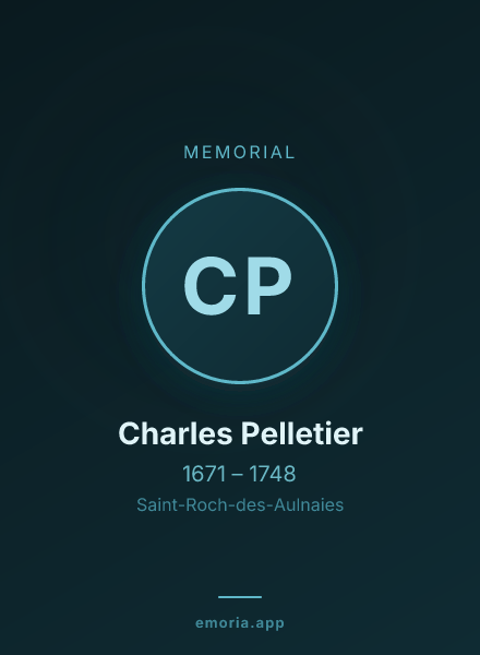 Memorial portrait of Charles Pelletier