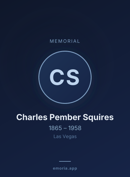 Memorial portrait of Charles Pember Squires