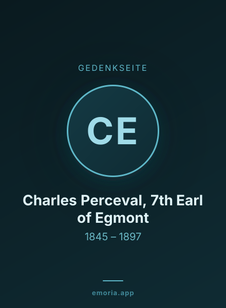 Gedenkportrait von Charles Perceval, 7th Earl of Egmont