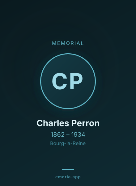 Memorial portrait of Charles Perron