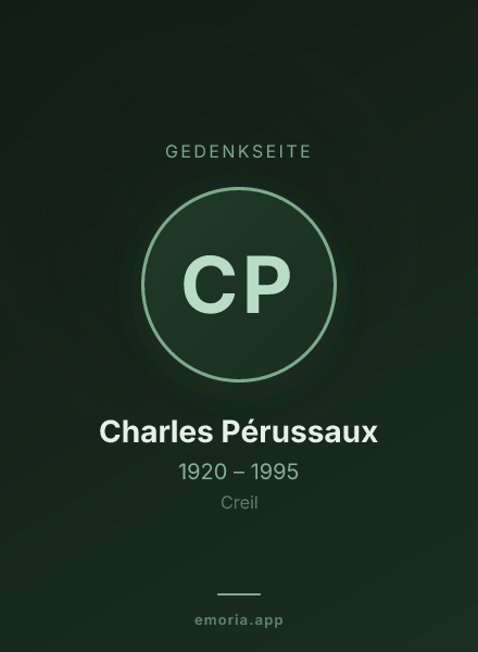Gedenkportrait von Charles Pérussaux