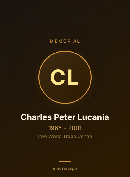 Memorial portrait of Charles Peter Lucania