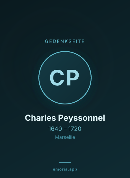 Gedenkportrait von Charles Peyssonnel