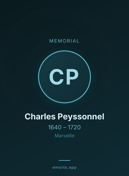Memorial portrait of Charles Peyssonnel