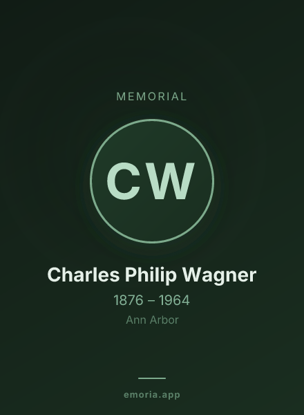 Memorial portrait of Charles Philip Wagner