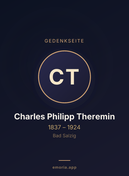 Gedenkportrait von Charles Philipp Theremin