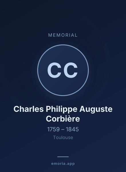 Memorial portrait of Charles Philippe Auguste Corbière