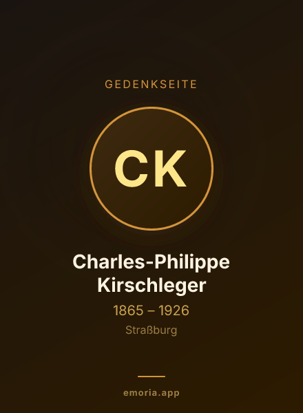 Gedenkportrait von Charles-Philippe Kirschleger