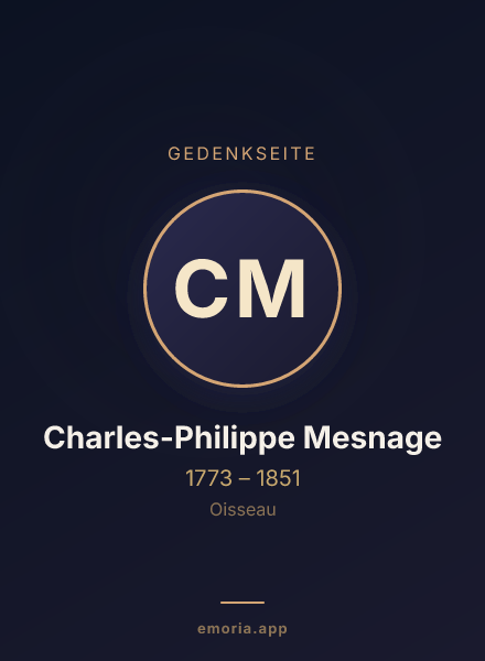 Gedenkportrait von Charles-Philippe Mesnage