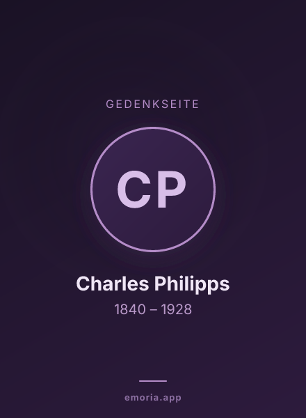 Gedenkportrait von Charles Philipps