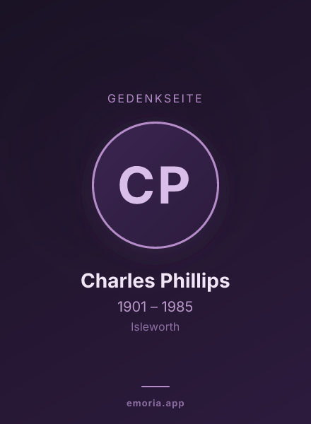 Gedenkportrait von Charles Phillips